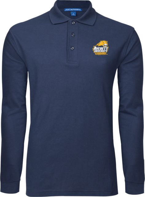 Averett Long Sleeve Polo Primary Mark - ONLINE ONLY