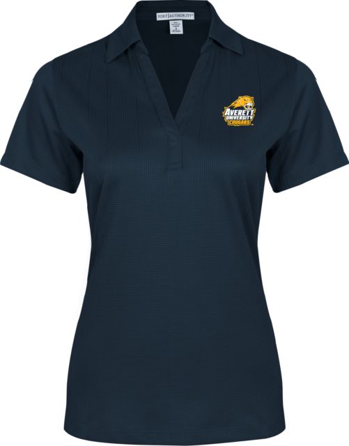 Averett Womens Performance Fine Jacquard Polo Primary Mark - ONLINE ONLY