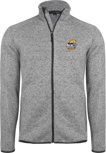 Averett Heather Sweater Fleece Jacket Primary Mark - ONLINE ONLY