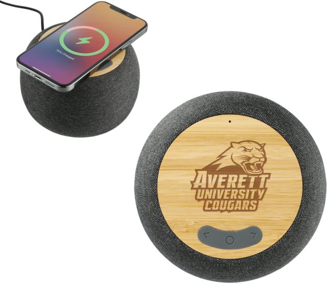 Averett Garm Fabric & Bamboo Speaker with Wireless Charging Primary Mark  Engraved - ONLINE ONLY